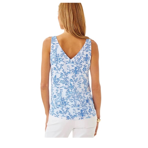 Lilly Pulitzer Florin Straight Hem Tall Tales Top NWT Size XL - Picture 2 of 8